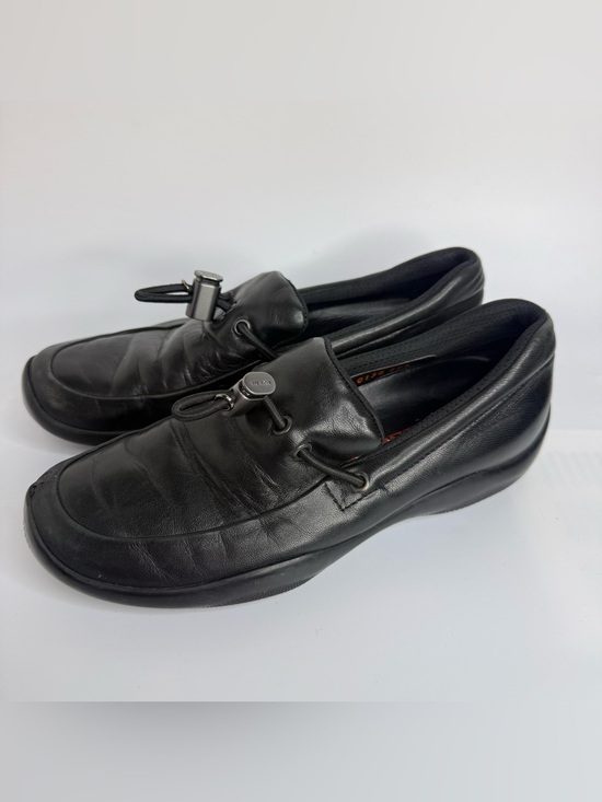 PRADA Men’s Calzature Donna Black Leather  Sport Shoes Sz37.5